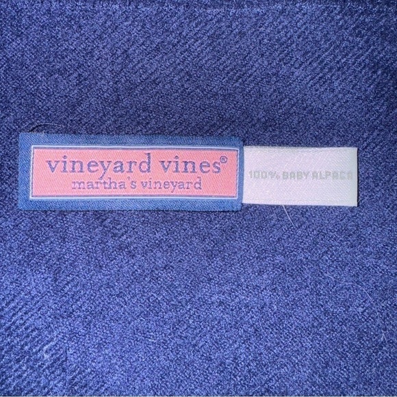 Vineyard Vines Martha’s Baby Alpaca Wool Blue Scarf - Picture 6 of 7